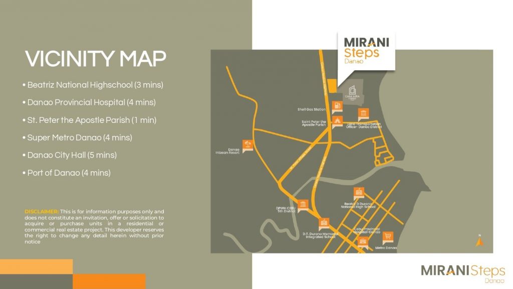 Mirani Steps Danao - Vicinity Map