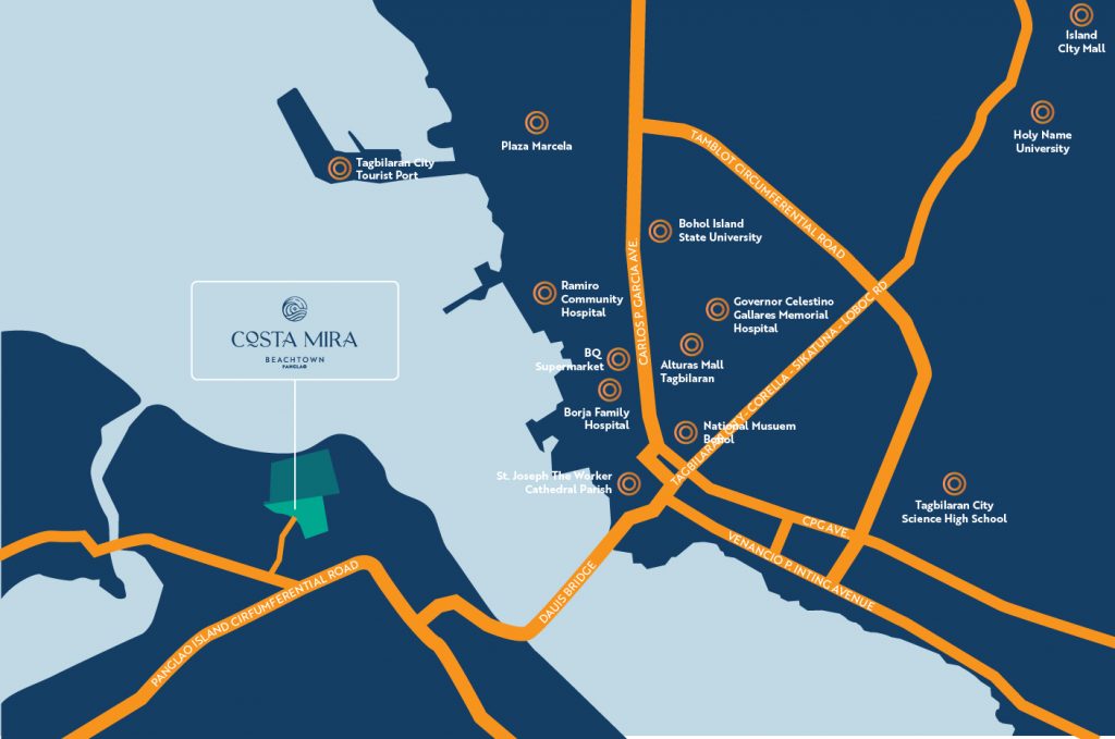 Costa Mira Beachtown Panglao Vicinity Map