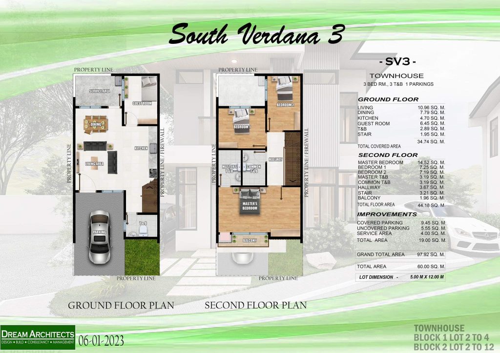South Verdana 3 Townhouse Floor Plan