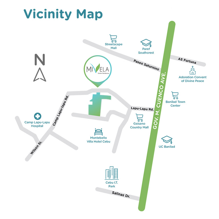 Mivela Garden Residences - Vicinity Map